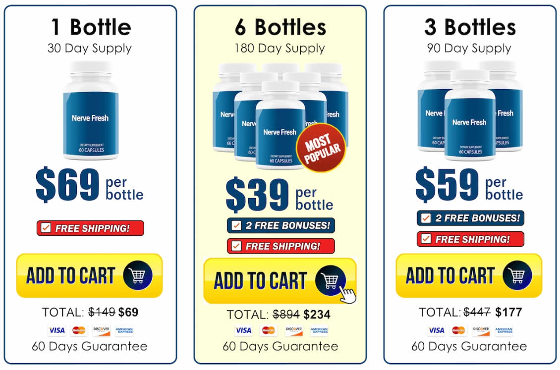 Nerve Fresh pricing options